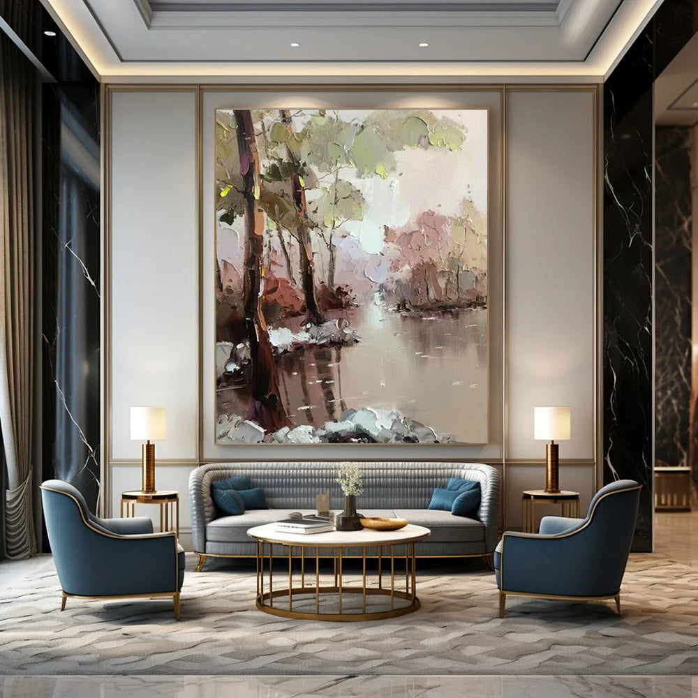 Oversized Handmade Abstract Canvas for Office & Hallway DLZ1303