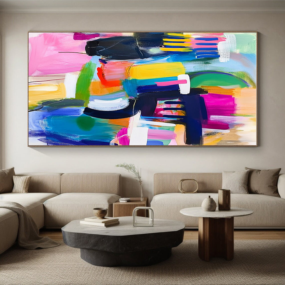 Vivid Color Abstract Painting with Expressive Brushstrokes GER577