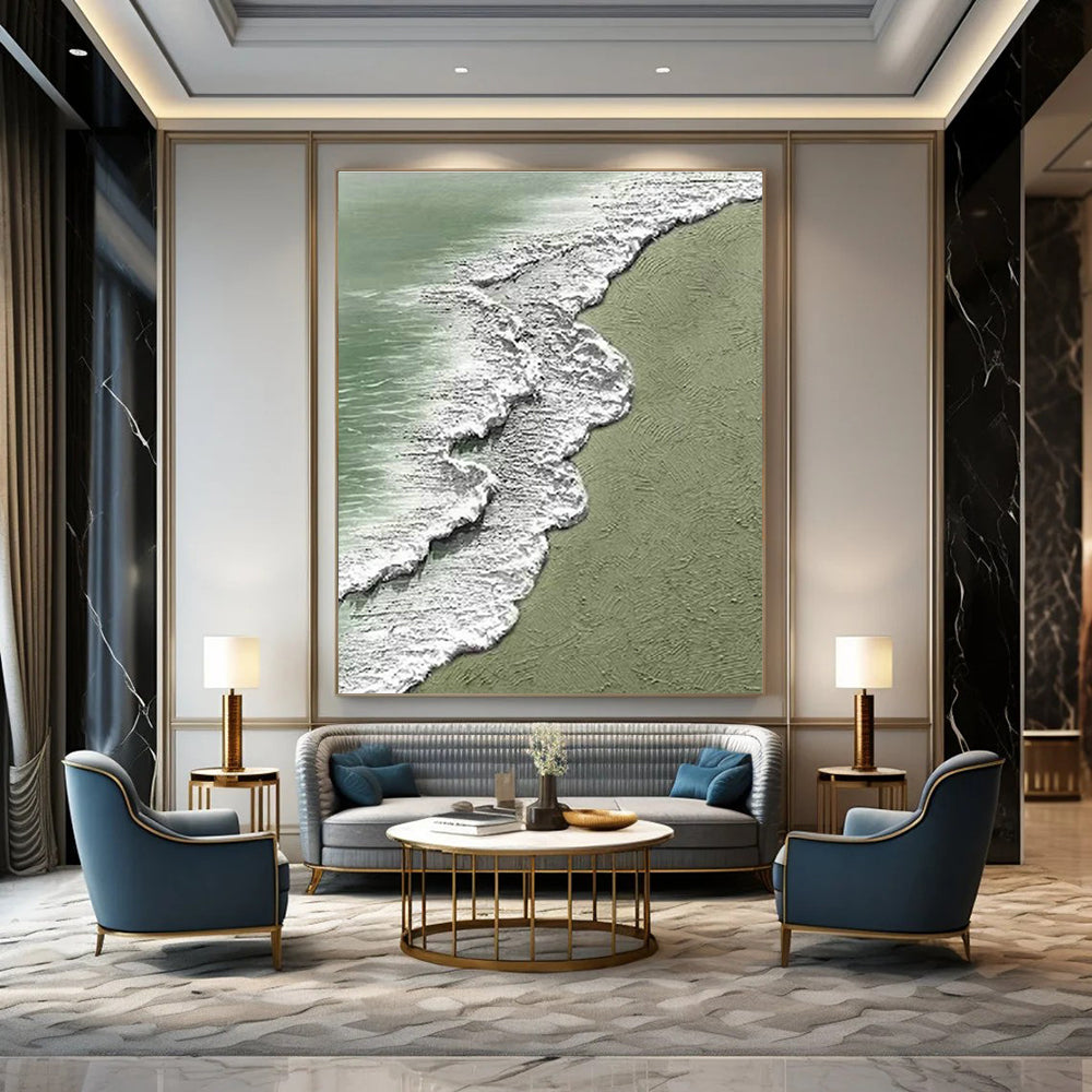 Handmade Abstract Wall Art for Cottage Living Room and Dining Room DLZ1484