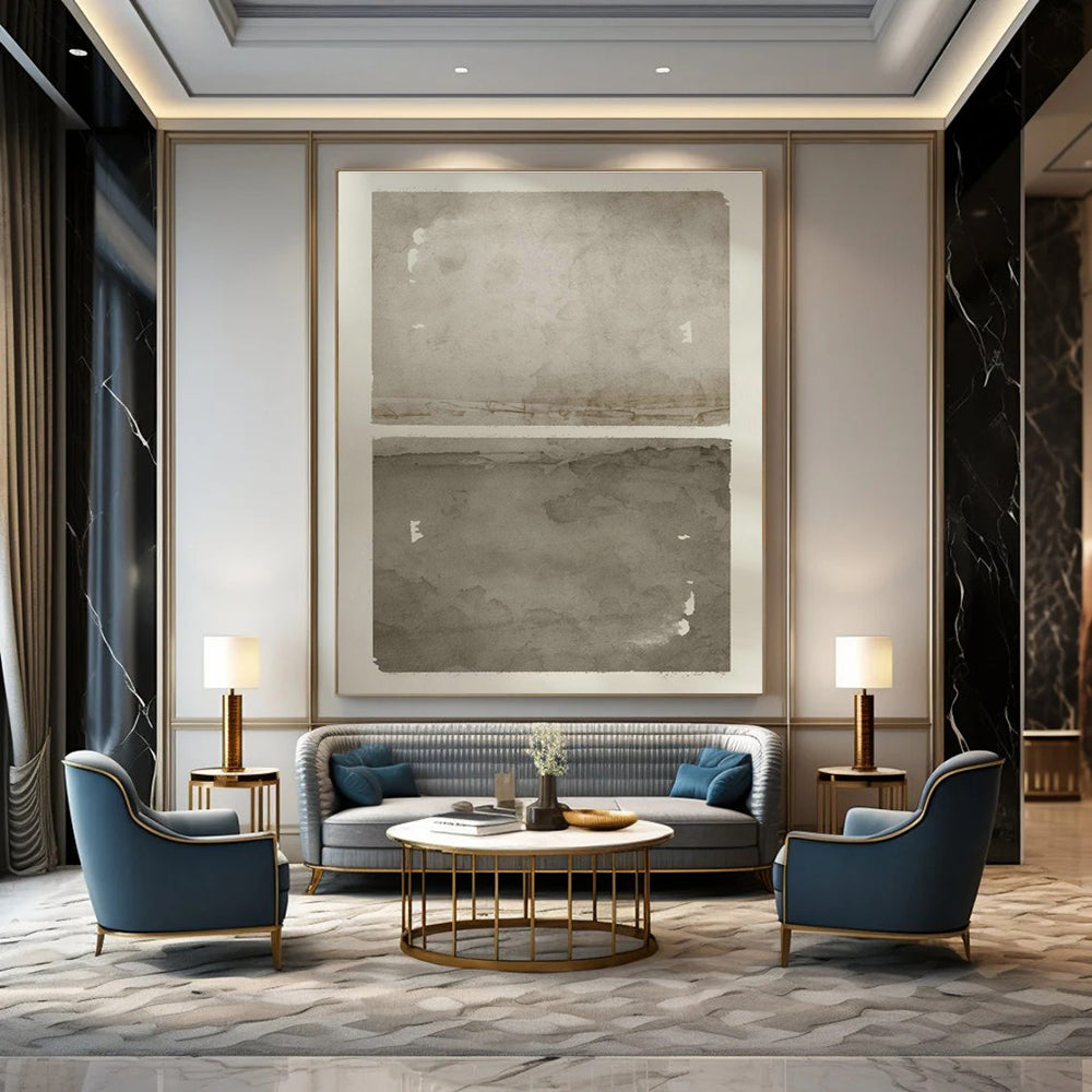 Handmade Large - Format Abstract Triptych for Bedroom & Hallway DLZ1366