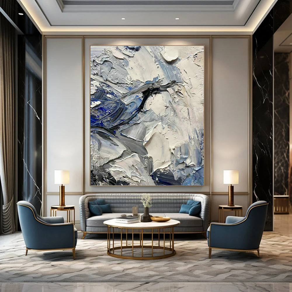 Gargantuan Tailored Abstract Canvas for Cottage Bedroom & Dining Room DLZ1264