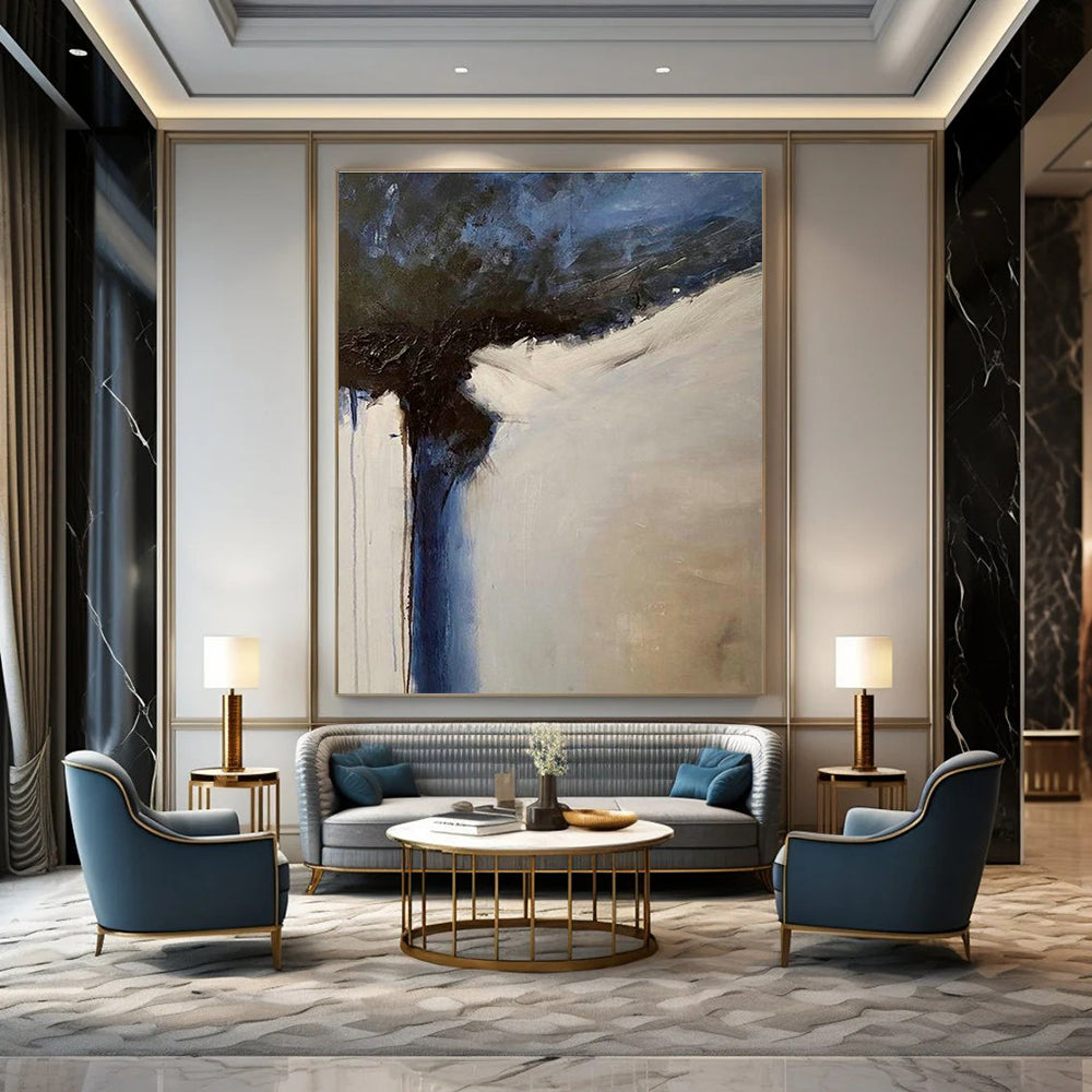 Humongous Scale Custom-Engineered Handmade Abstract Painting for Office & Dining Room DLZ2199