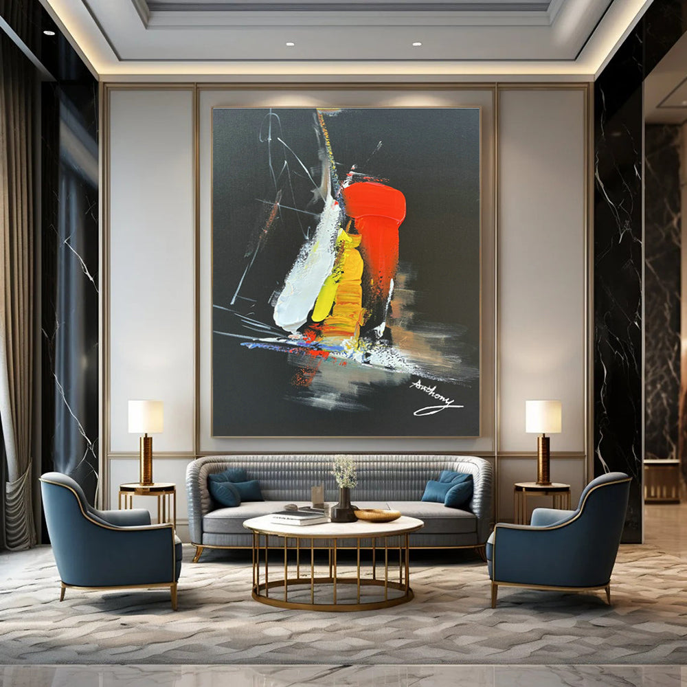 Hand - Painted Custom Abstract Murals for Hallway Archways & Entryway Coat Racks DLZ0826
