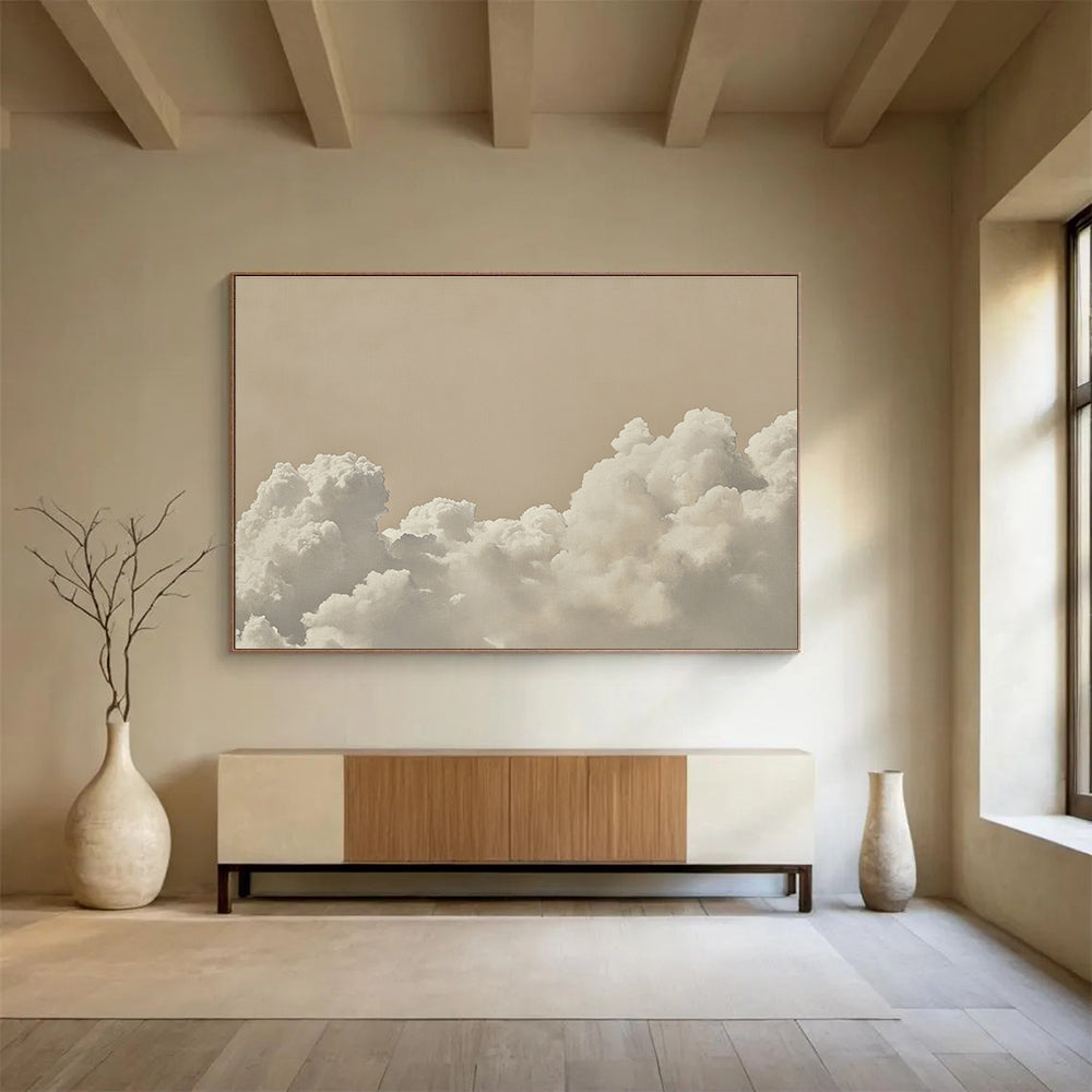 Beige Cloud - Serene Sky Abstract Painting DYP046