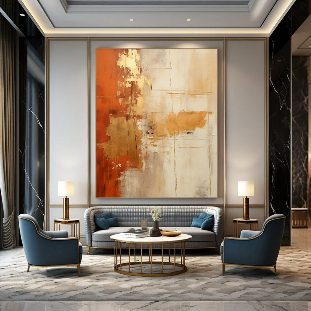 Original Hand-Painted Abstract Painting for Cottage Office Computer Desk Wall and Hallway Umbrella Dryer Rack Area DLZ1700