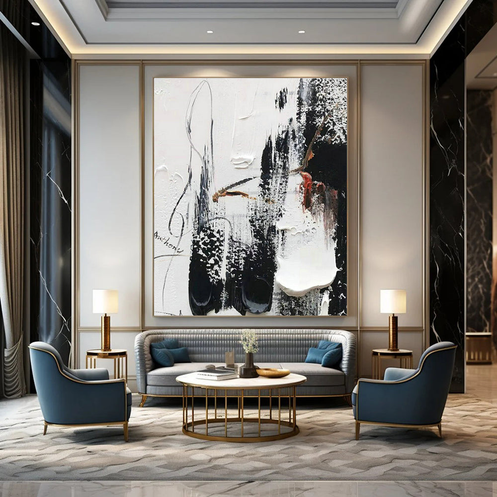 Handmade Abstract Art for Cottage Office Supply Storage Wall and Hallway Bicycle Storage Area DLZ1683