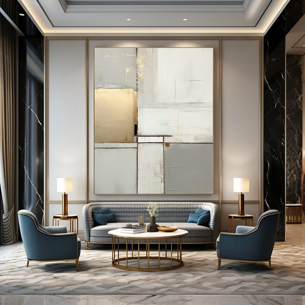 Massive Custom Abstract Paintings for Office Training Rooms & Bedroom Vanity Areas DLZ0586
