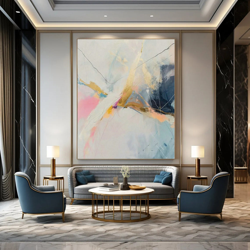 Bespoke Oversized Abstract Artwork for Entryway & Dining Room DLZ1002