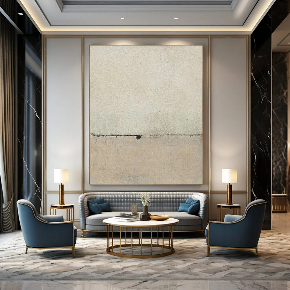Hand-Painted Abstract Wall Tapestry with Embroidered Details for Hallway & Entryway DLZ1427