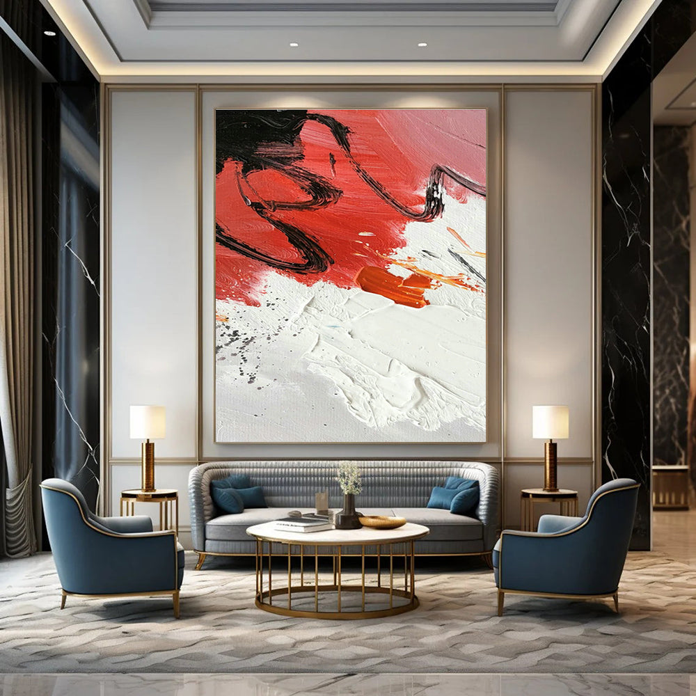 Extra-Large Hand-Painted Abstract Art for Office & Hallway DLZ1297