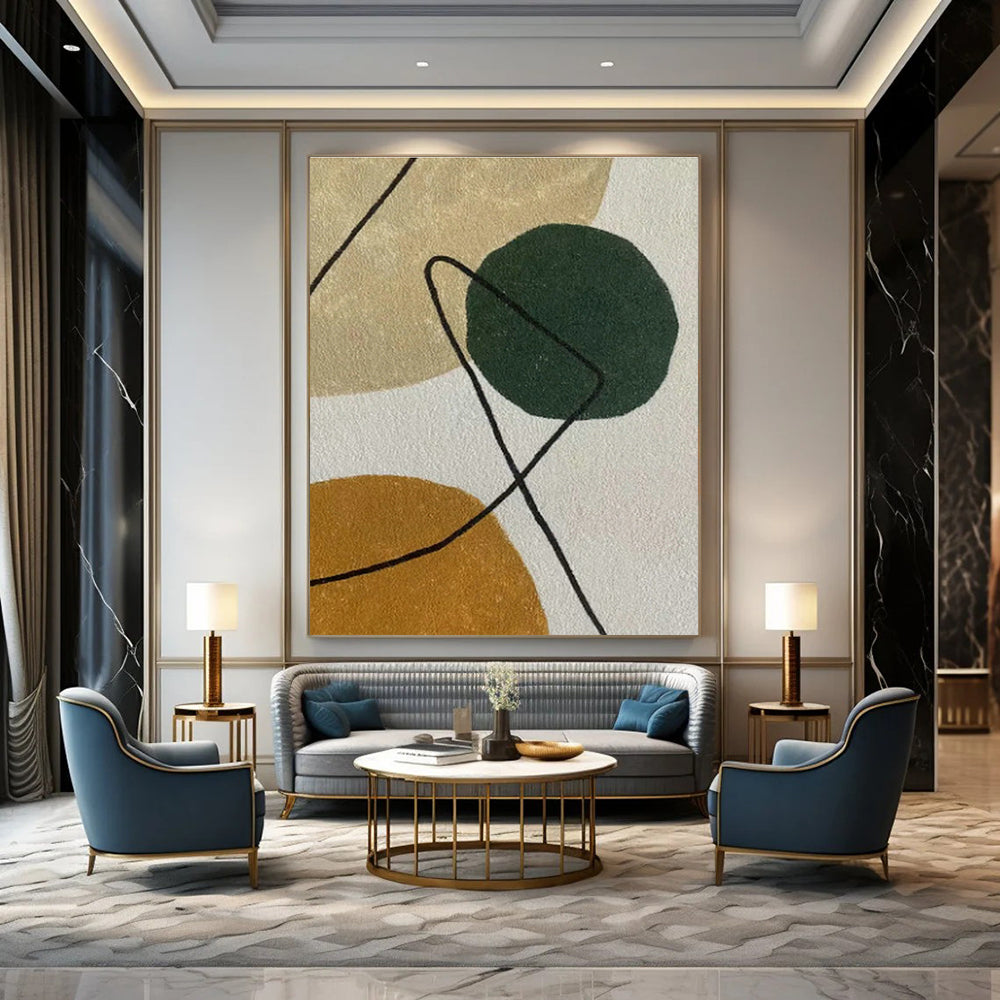 Custom - Crafted Hand - Painted Abstract Art for Cottage Office Nooks & Bedroom Reading Corners DLZ0583