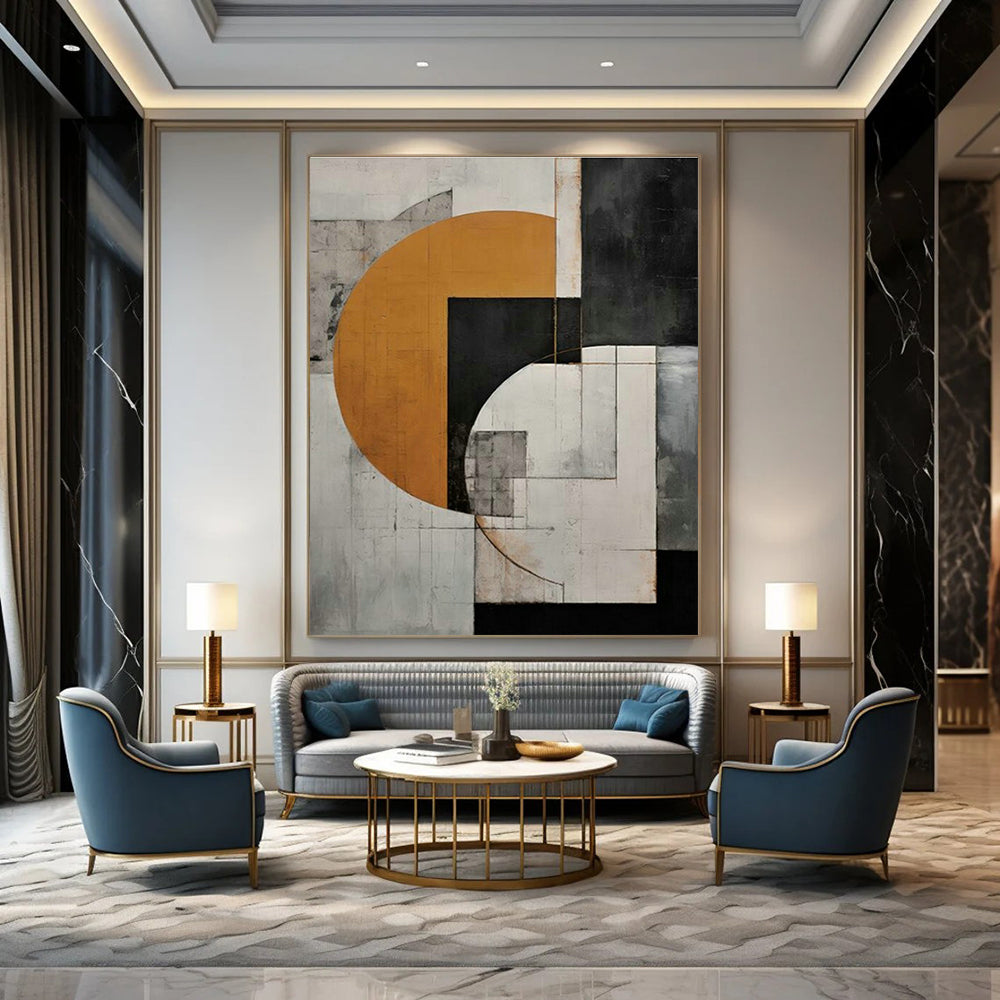 Mammoth Custom - Designed Handmade Abstract Painting for Office & Hallway DLZ2122