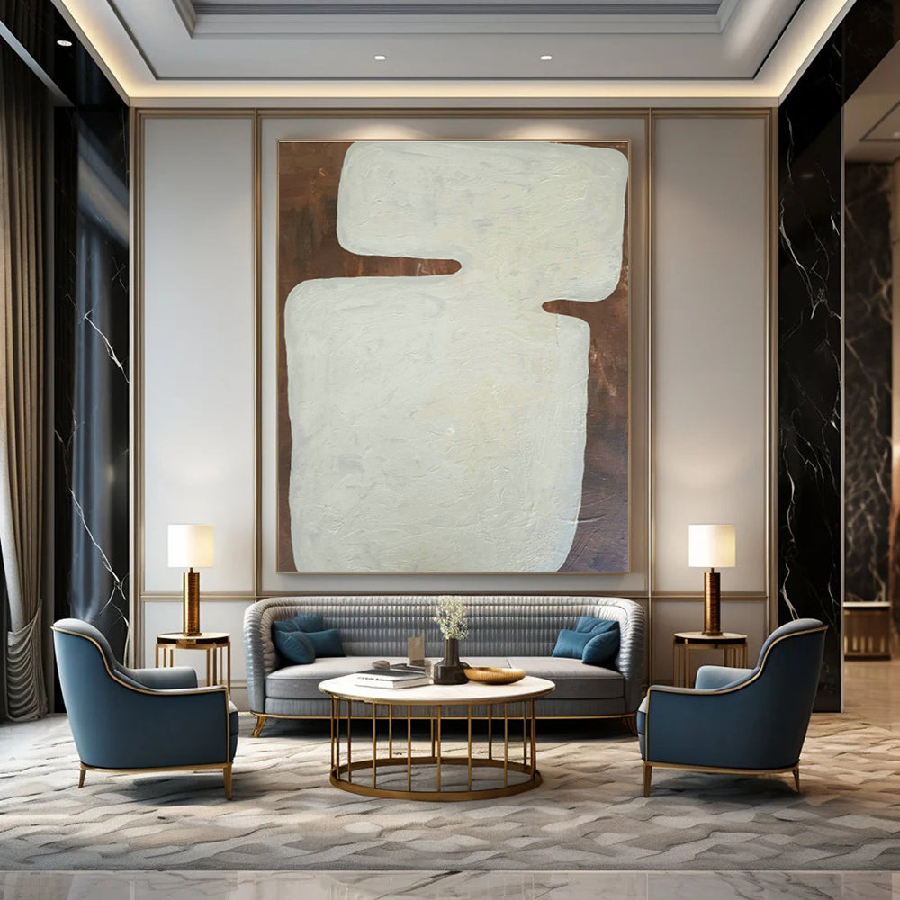 Expansive Custom Abstract Wall Hanging for Dining Room & Entryway DLZ1089