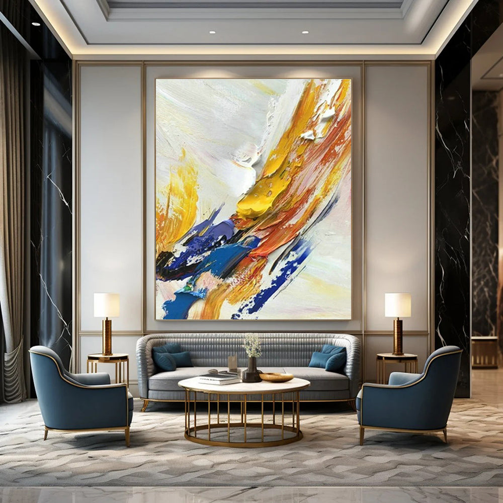 Large Handmade Abstract Canvas for Bedroom and Hallway DLZ1446