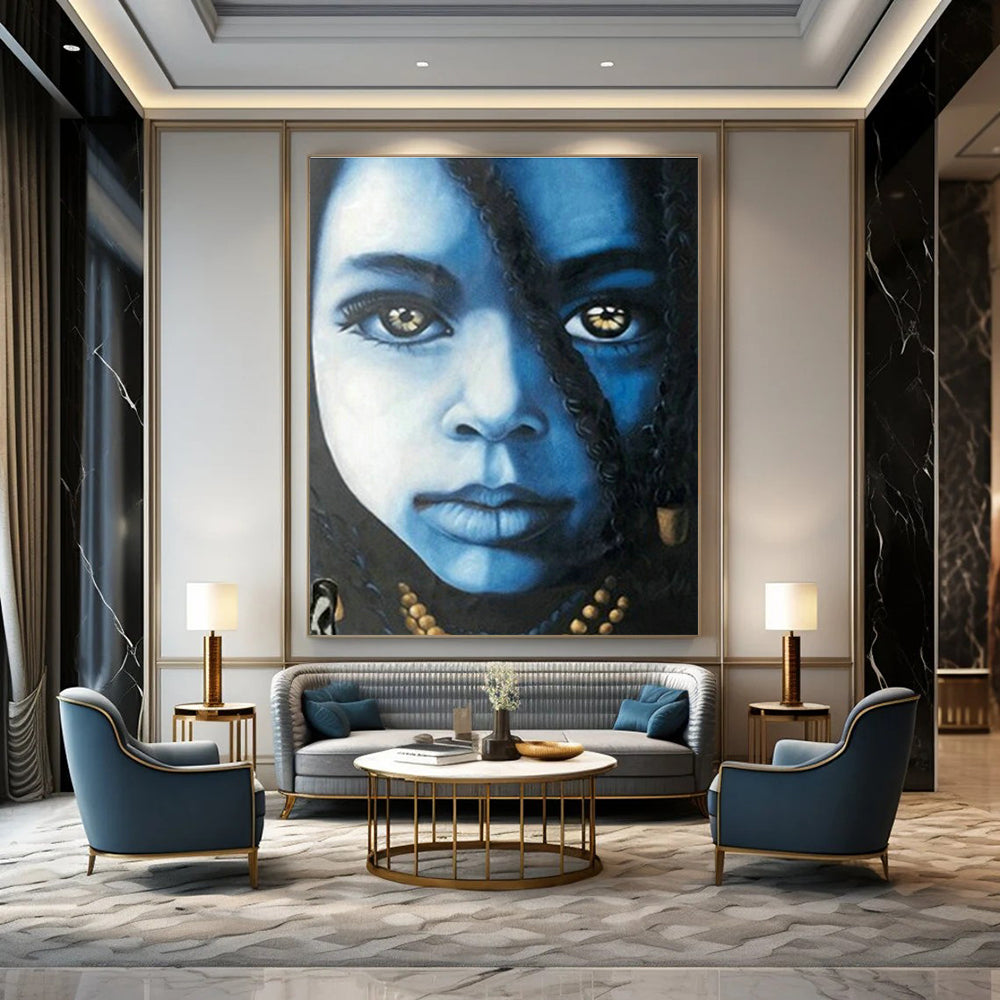 Handmade Abstract Wall Art for Cottage Hallway and Living Room DLZ1609