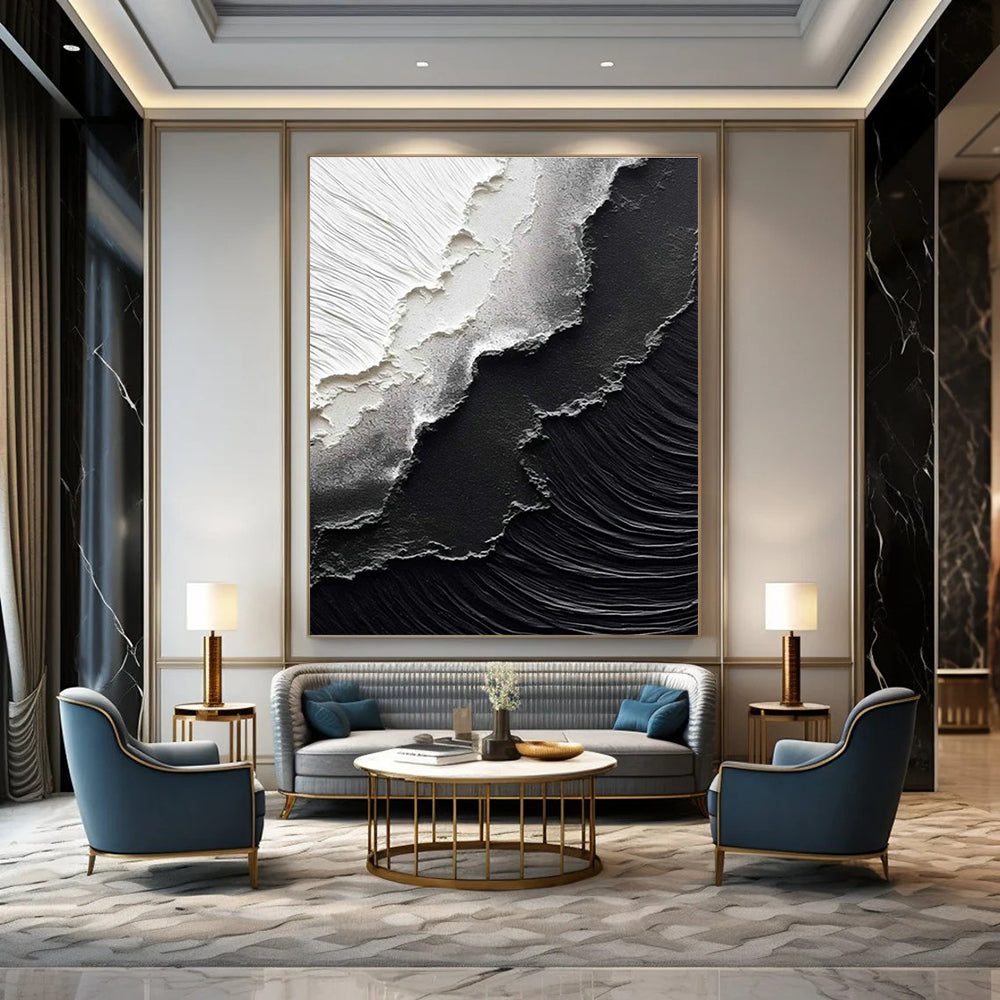 Tremendous Custom-Sized Hand Painted Abstract Art for Living Room & Office DLZ2175
