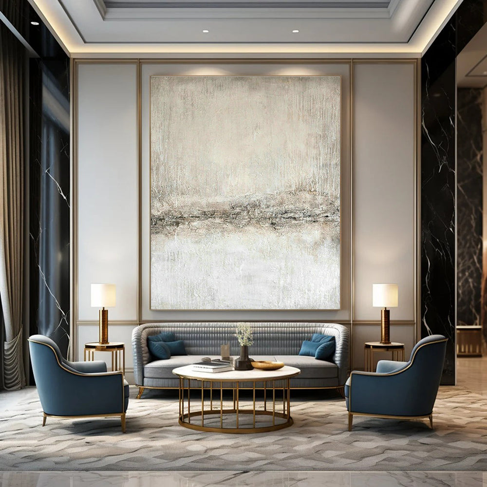 Large Customizable Hand-Painted Abstract Canvas for Bedroom Canopy Bed and Living Room Bay Window Seating DLZ1863
