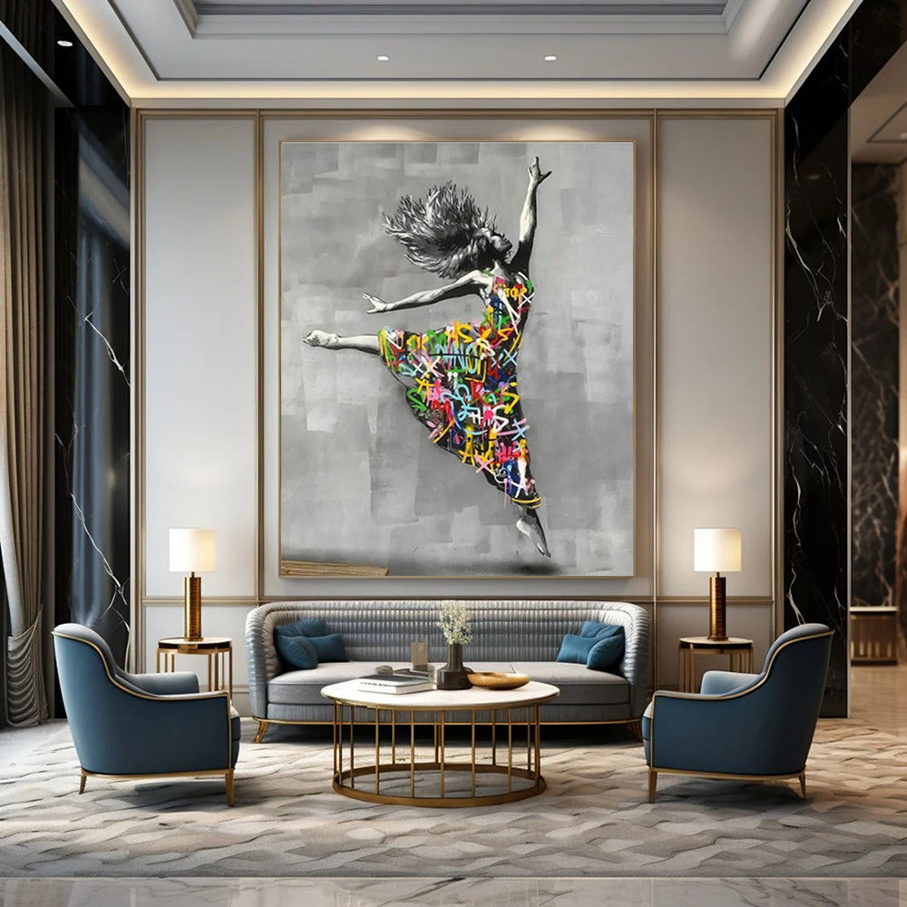 Oversized Handmade Abstract Wall Art for Office & Dining Room DLZ2305