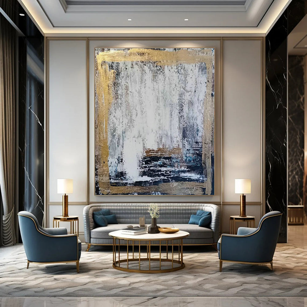 Gigantic Custom-Engineered Hand Painted Abstract Wall Art for Living Room & Office DLZ2113
