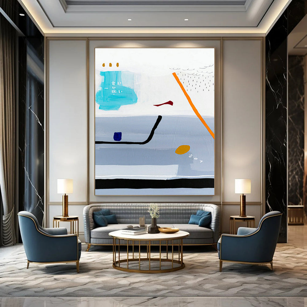 Immense - Sized Custom Abstract Wall Art for Living Room & Hallway DLZ1105