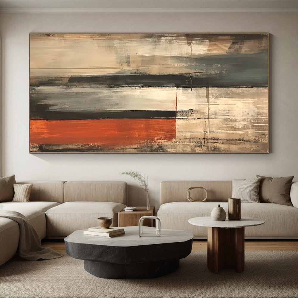Multi - Toned Urban Abstract Painting with Industrial Vibes GER229