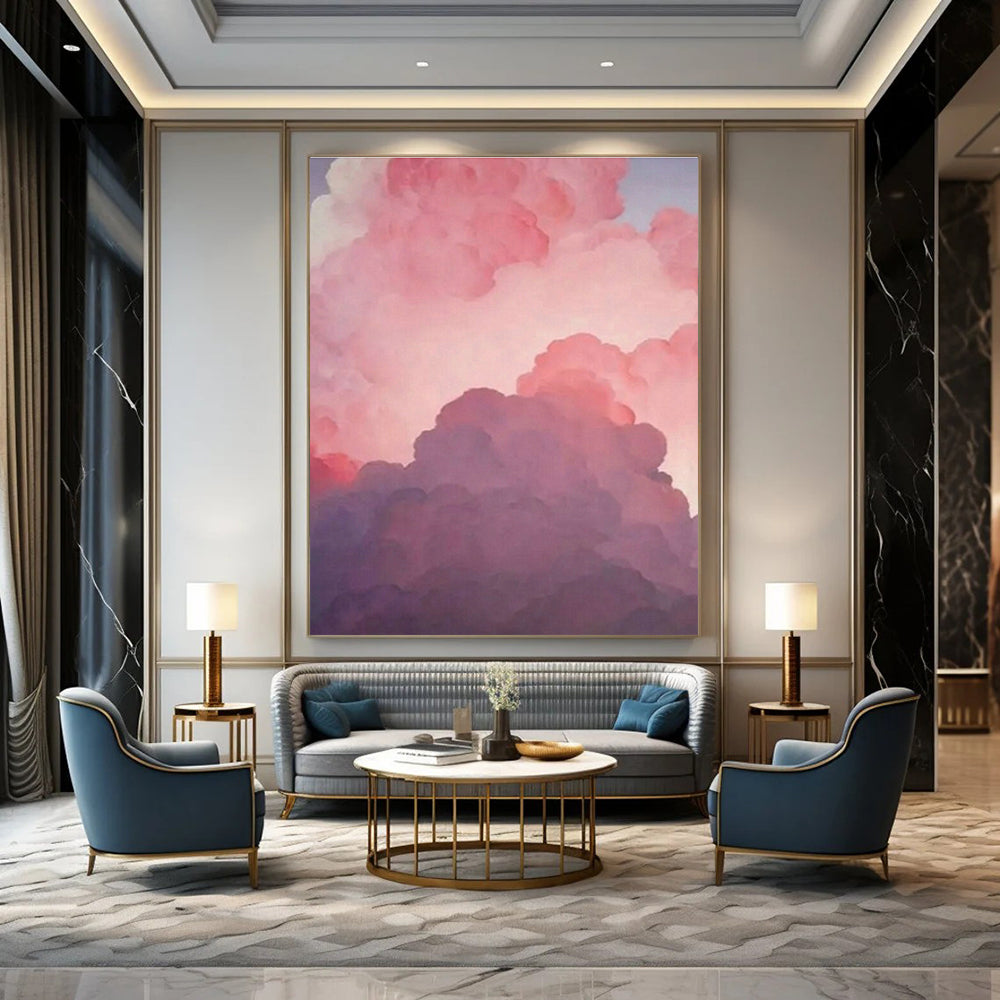 Oversized Hand - Painted Abstract Canvases for Office Waiting Areas & Dining Room Wet Bars DLZ0593
