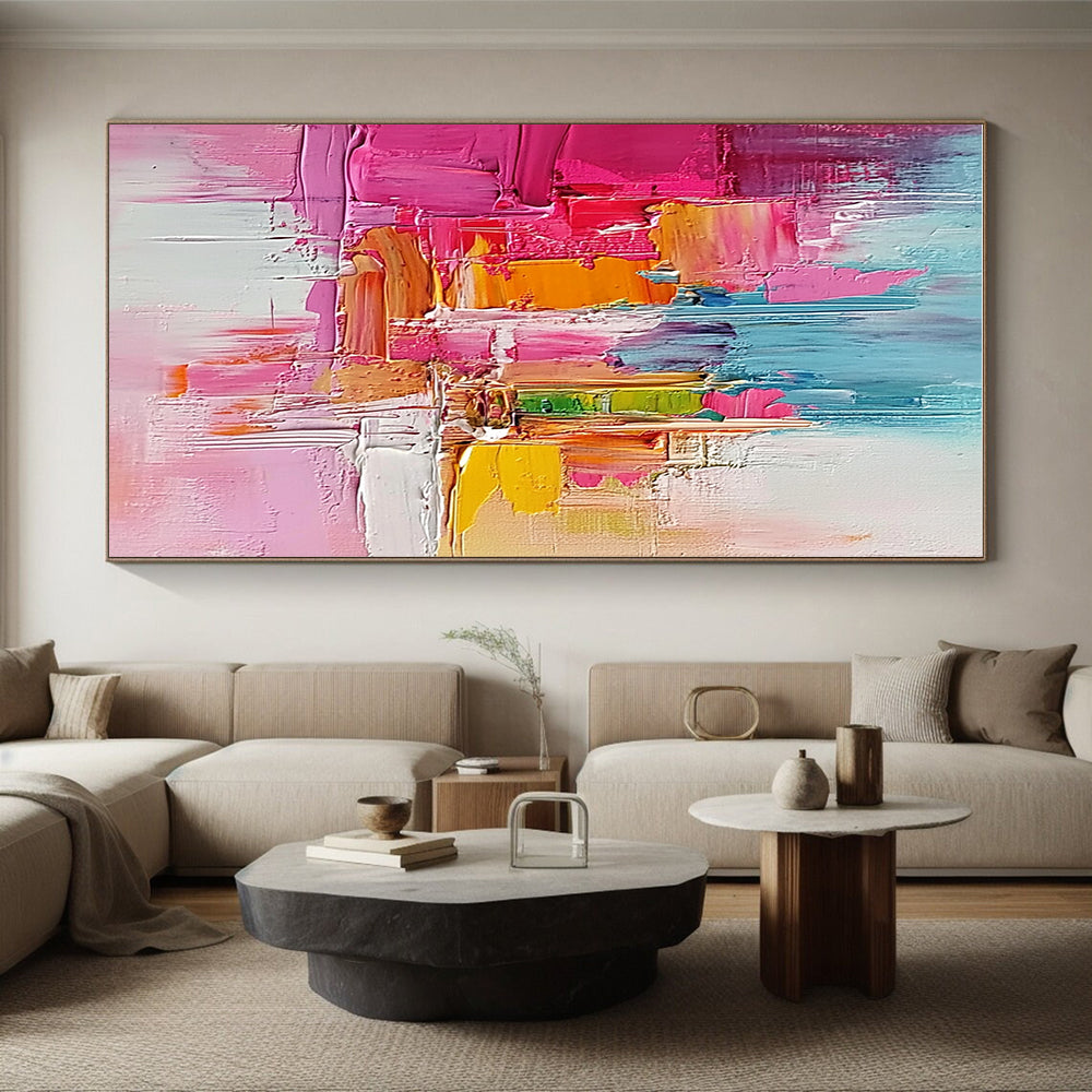 Colorful Textured Abstract Painting with Lively Palette GER519