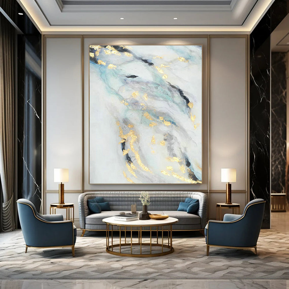 Massive Abstract Hand - Painted Art for Bedroom Walk - in Closets & Cottage Hallway Benches DLZ0666