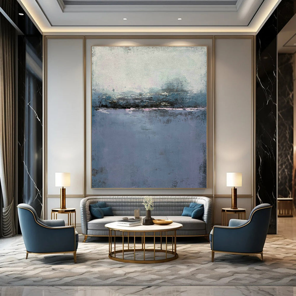 Monumental Hand-Painted Abstract Canvas for Office & Living Room DLZ1231