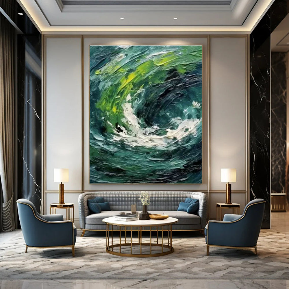 Custom - Sized Handmade Abstract Art Panels for Office & Hallway DLZ1412