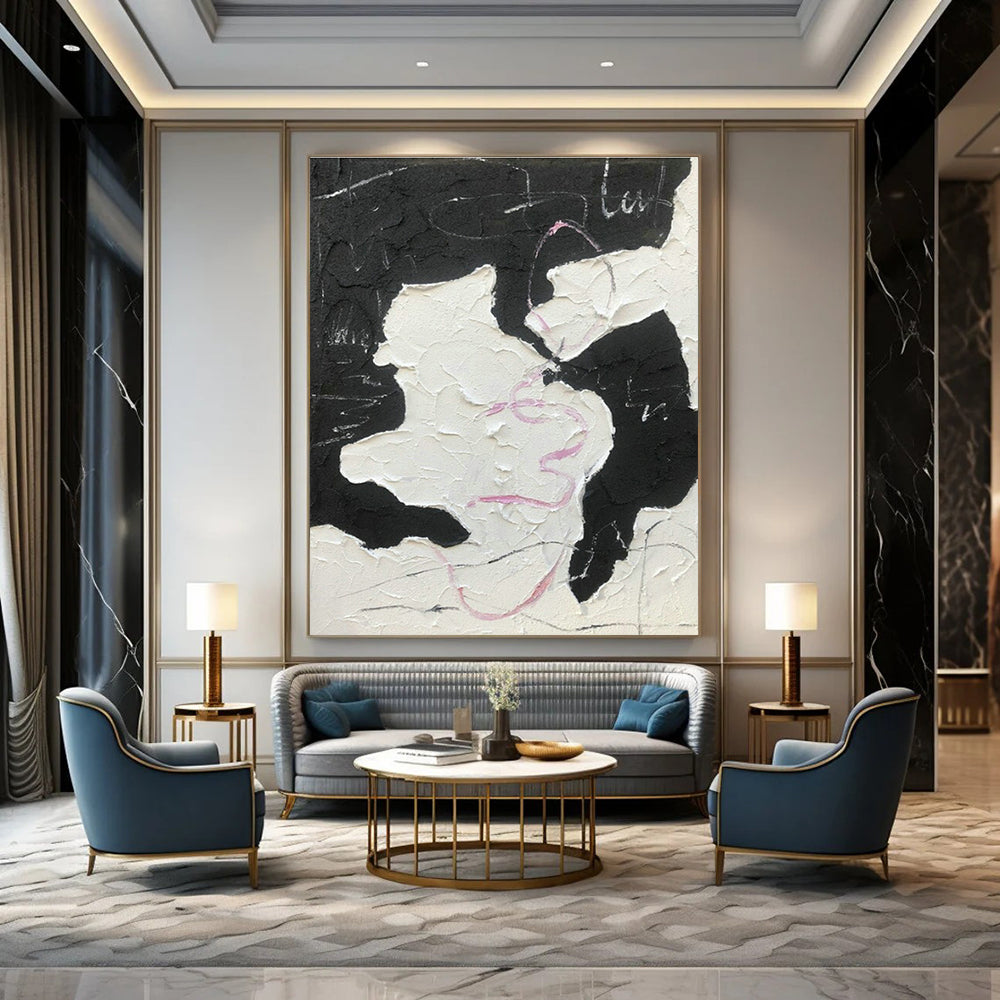 Custom Hand-Painted Abstract Wall Art for Cottage Bedroom & Dining Room DLZ1654