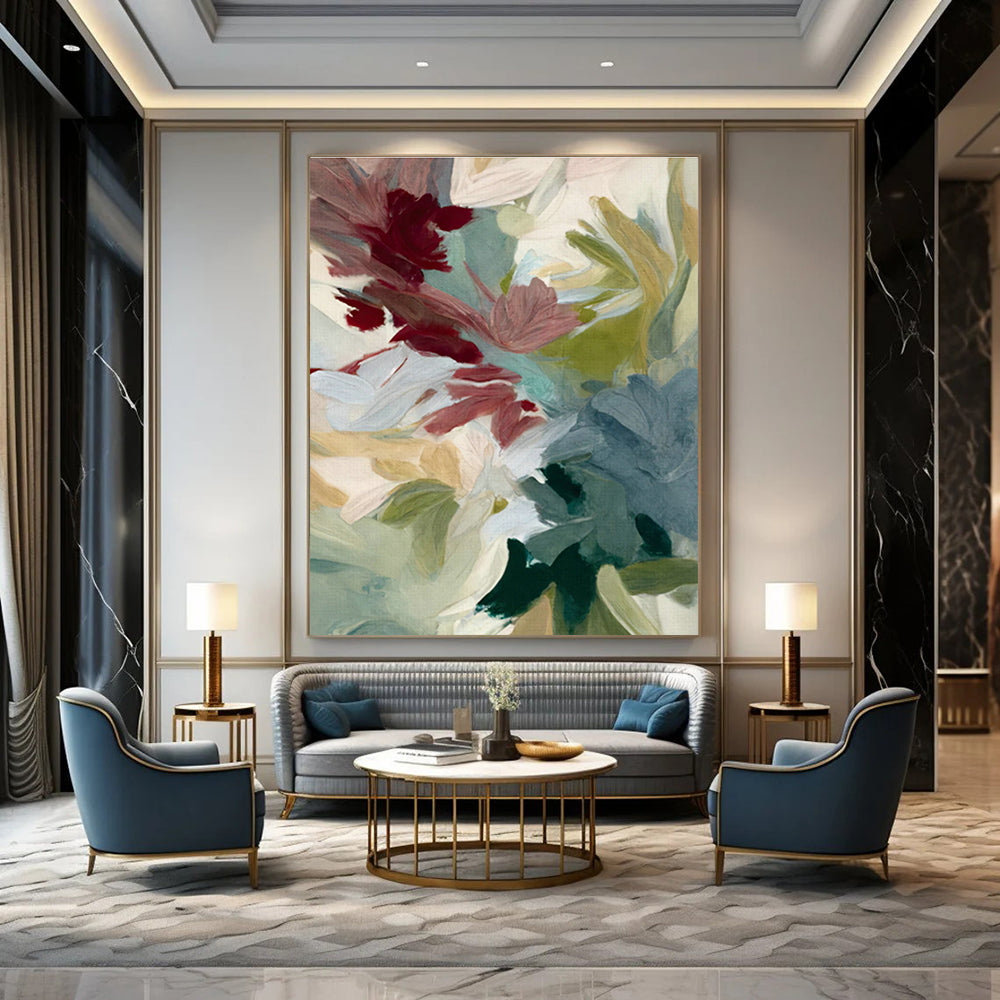 Hand - Painted Abstract Canvas for Dining Room & Hallway DLZ1358