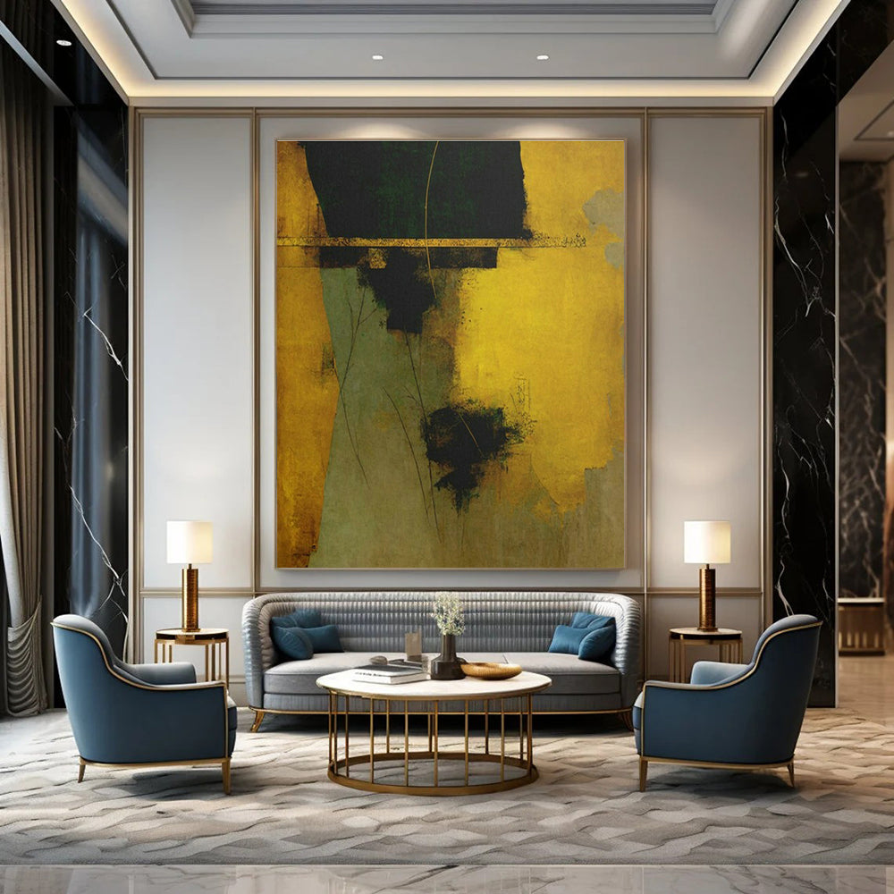 Custom Hand-Painted Abstract Painting for Bedroom and Cottage Living Room DLZ1634