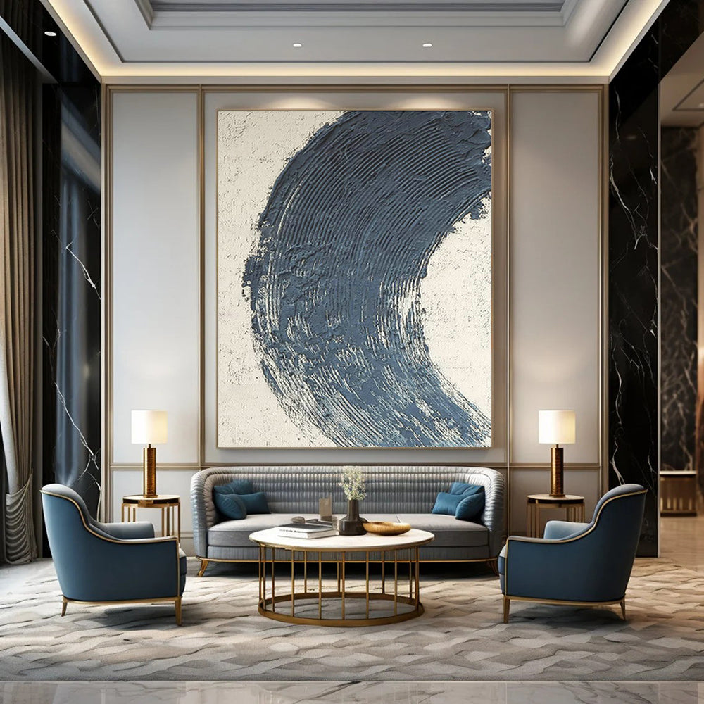 Oversized Abstract Hand - Painted Murals for Office Conference Rooms & Dining Room Alcoves DLZ0663