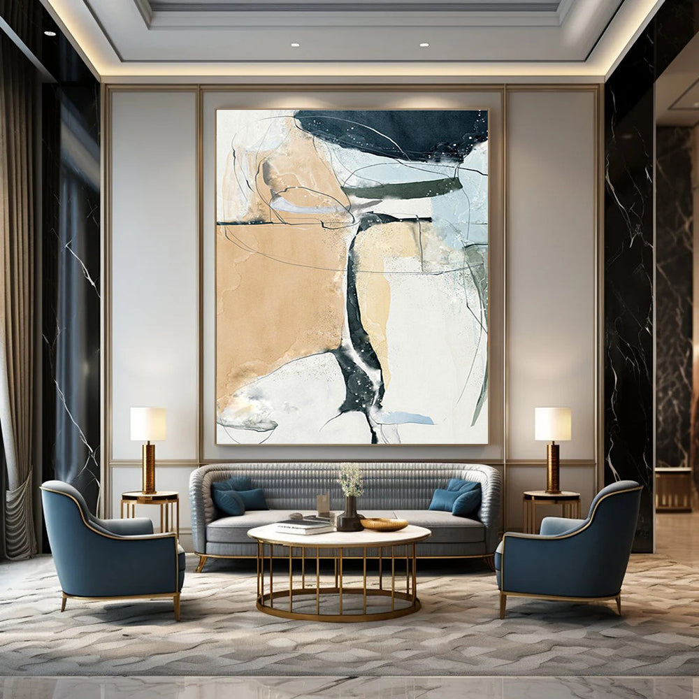 Colossal Custom - Fit Handmade Abstract Painting for Bedroom & Dining Room DLZ2223