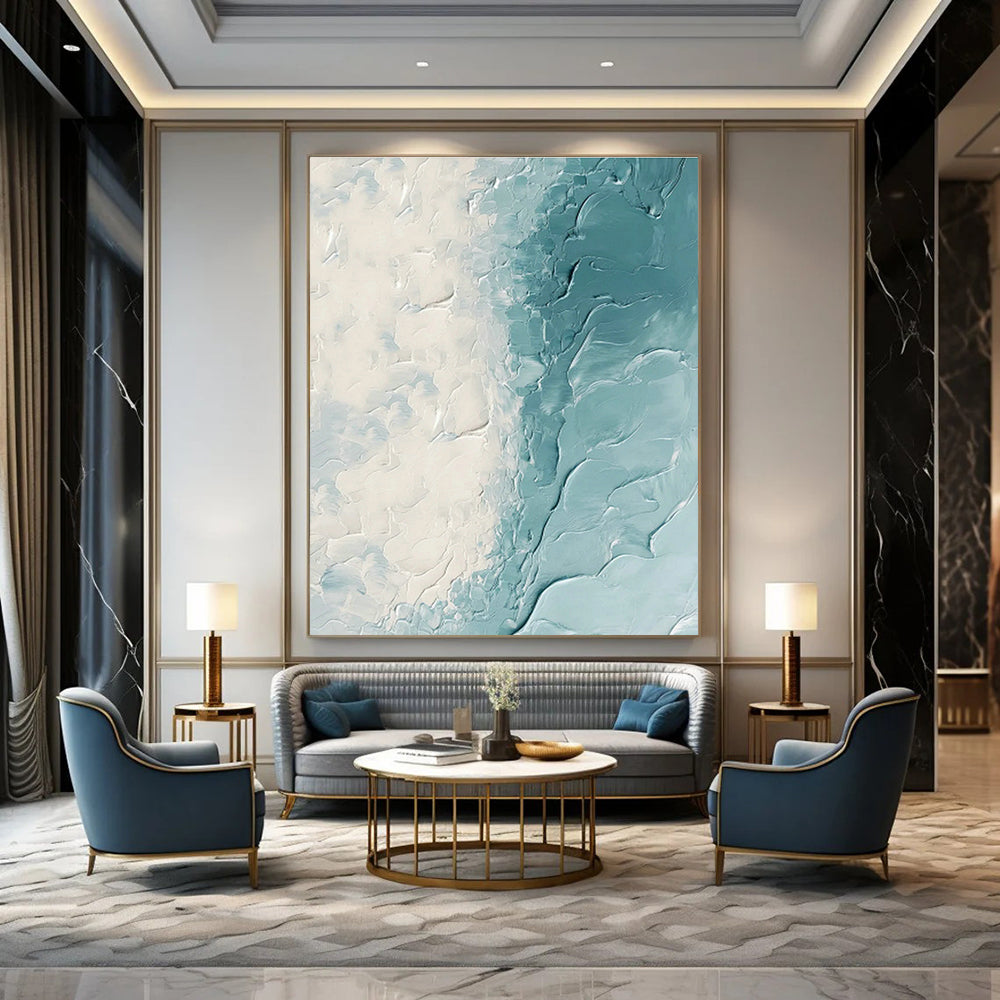 Mega-Scale Hand-Crafted Abstract Canvas for Bedroom & Hallway DLZ1257