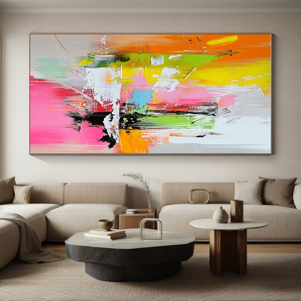 Bright Color Abstract Painting with Dynamic Compositions GER716