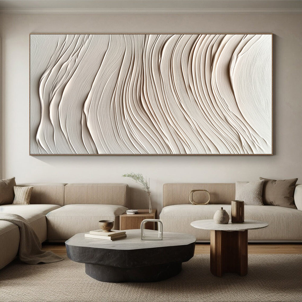 Creamy Wavy Textures Abstract Painting GER873