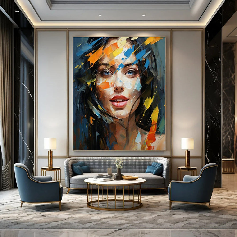 Customizable Handmade Abstract Art for Hallway and Living Room DLZ1538