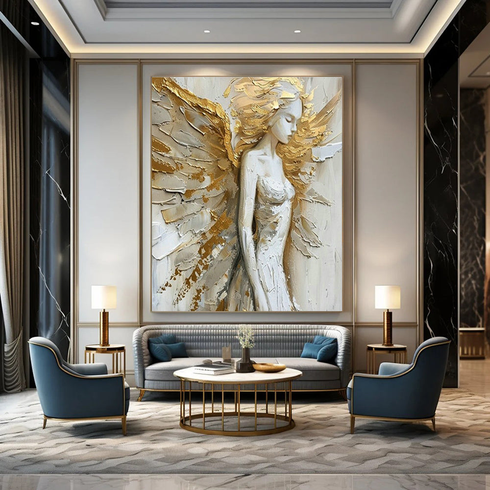 Large Custom Handmade Abstract Painting for Living Room and Cottage Dining Room DLZ1552