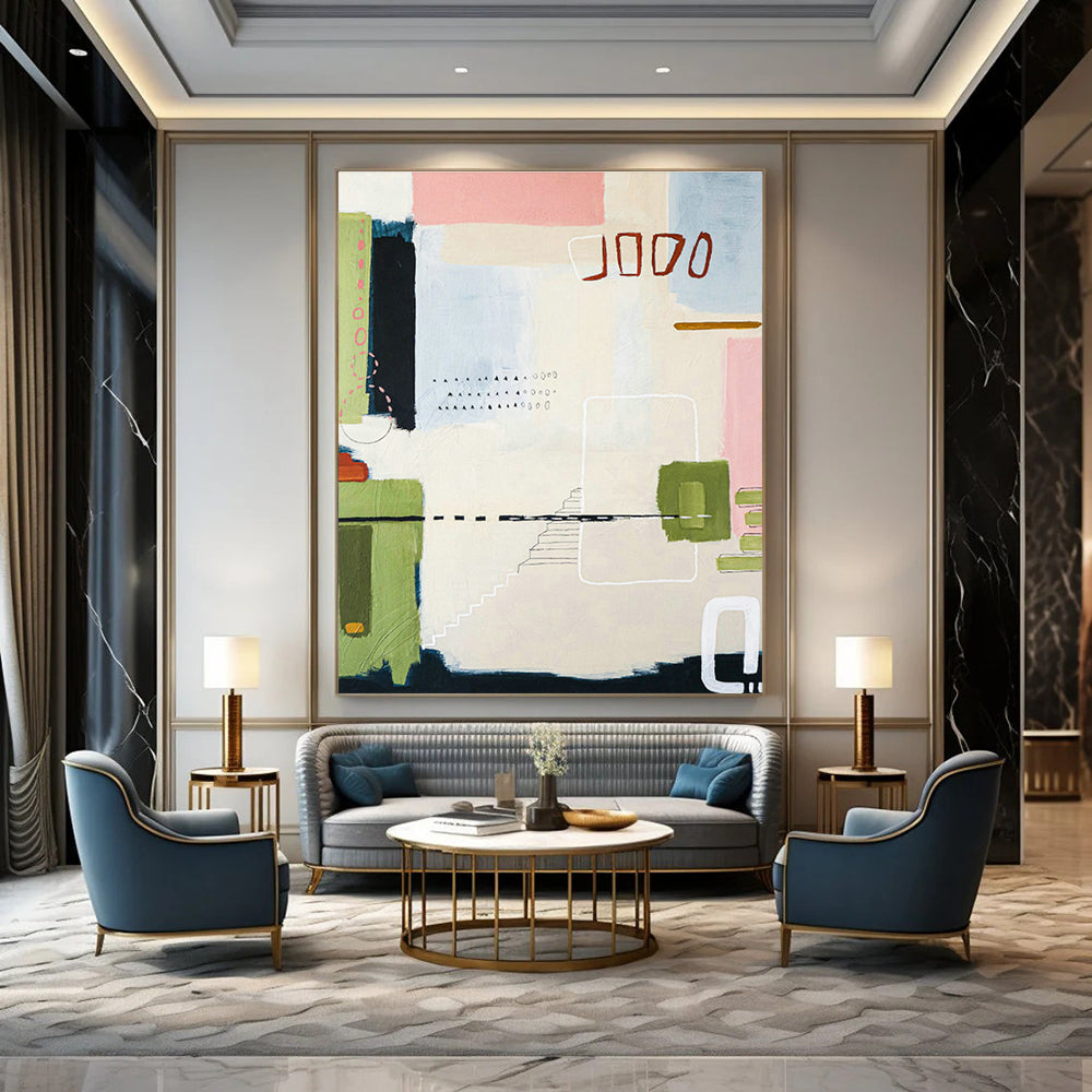 Immense Custom Abstract Wall Hanging for Bedroom & Office DLZ1116