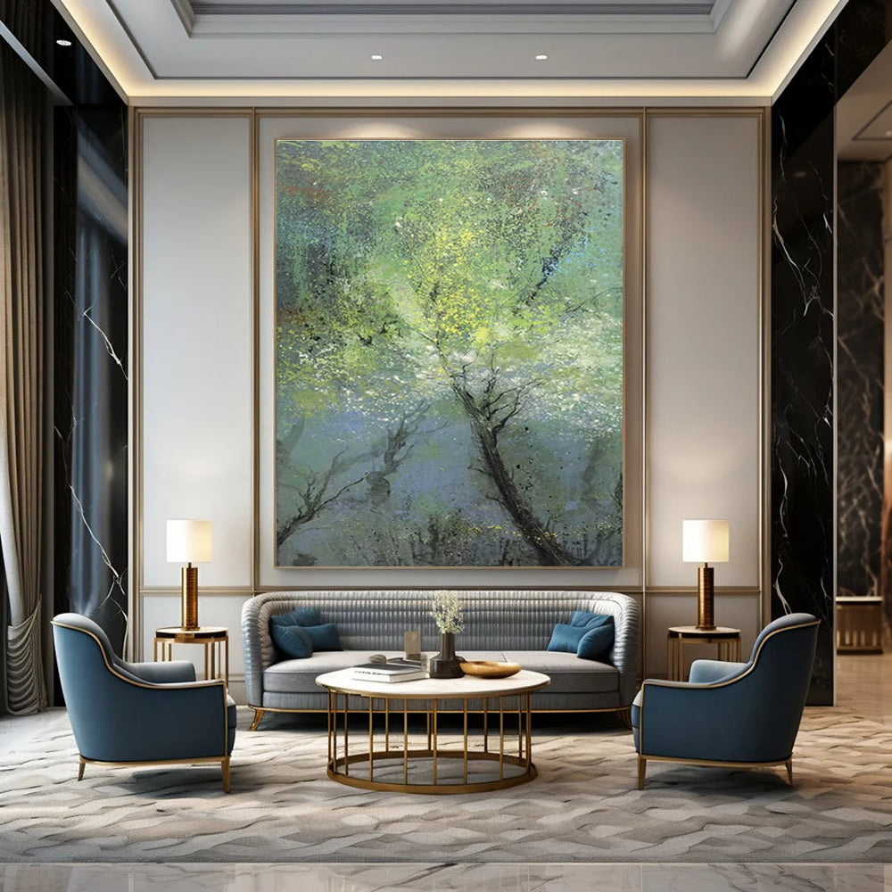 Green Forest Abstract Painting ADGE247