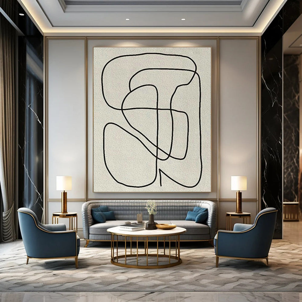 Large Hand-Painted Abstract Art for Bedroom and Hallway DLZ1527