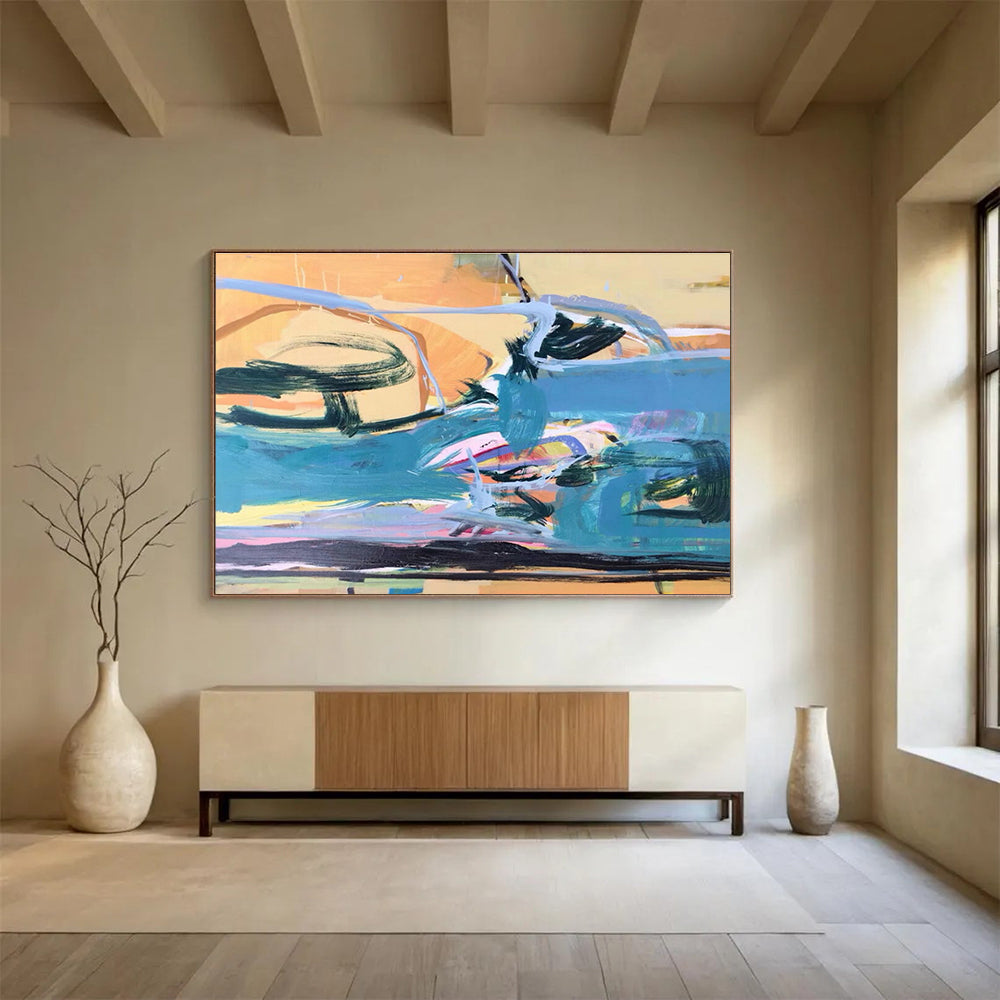 Vibrant Abstract Expression Abstract Painting THY007
