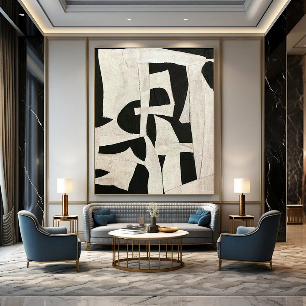 Oversized Custom Abstract Canvas for Dining Room & Cottage Bedroom DLZ1144