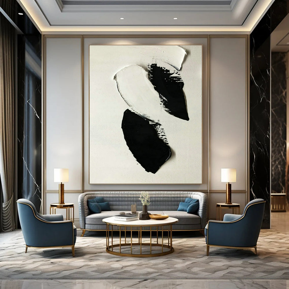 Custom Hand-Painted Abstract Canvas for Office and Cottage Living Room DLZ1584