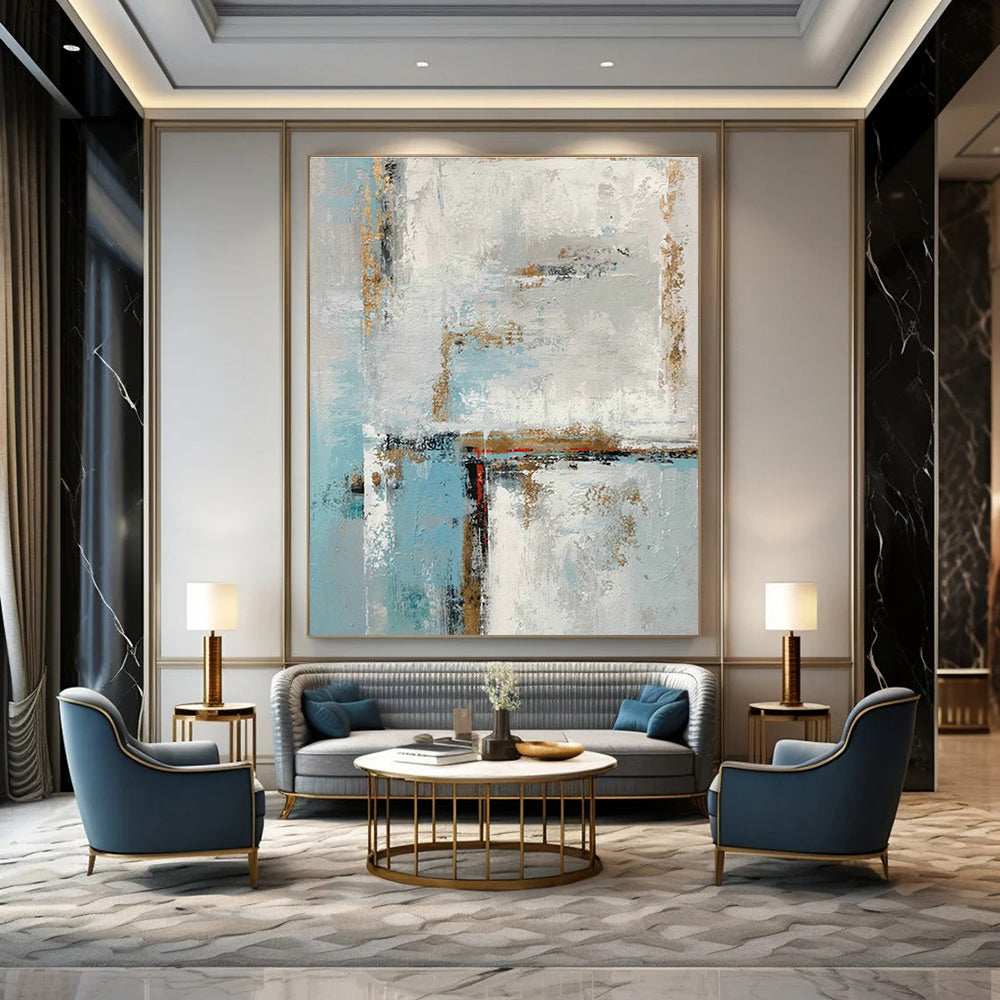 Massive Custom Hand - Painted Abstracts for Cottage Dining Room & Office DLZ0567