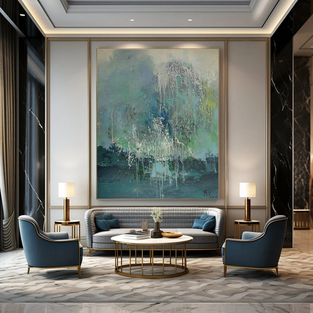 Large Custom Handmade Abstract Painting for Hallway and Office DLZ1483