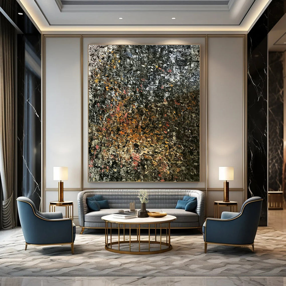 Hand - Painted Abstract Art for Dining Room and Entryway DLZ0758