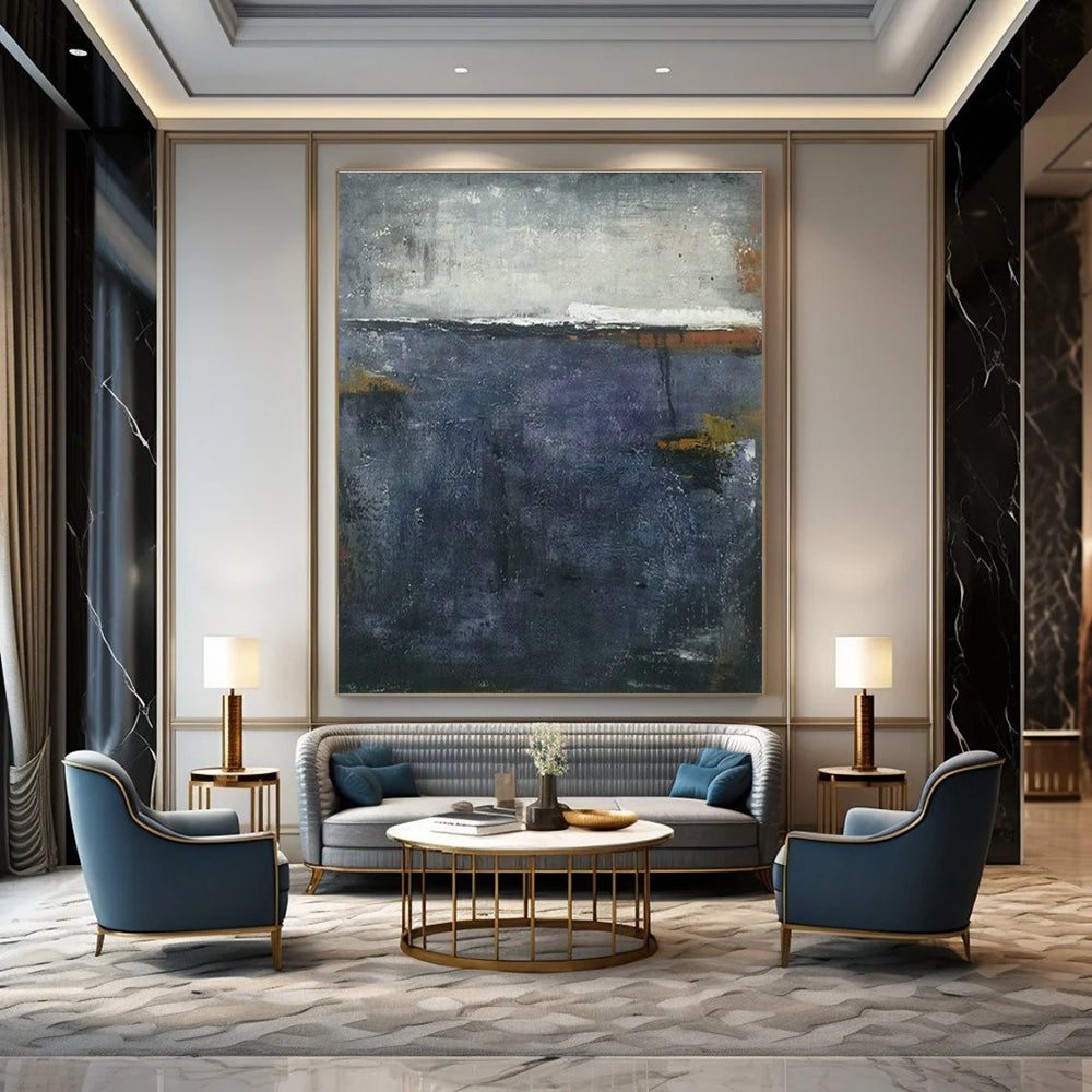 Original Handmade Abstract Painting for Dining Room Table Runner Wall & Entryway Welcome Mat Storage Niche DLZ1795